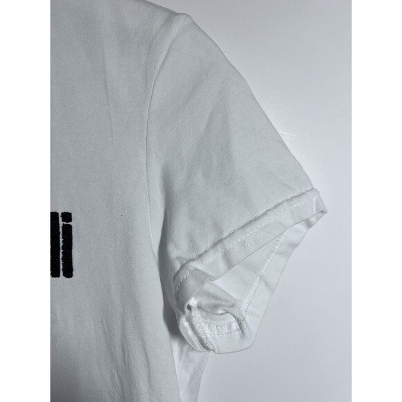 Roberto Cavalli Womens Logo Print White SS T Shirt Size M made In Italy - Picture 5 of 12